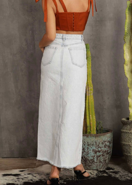 City Blues Light Denim Long Skirt
