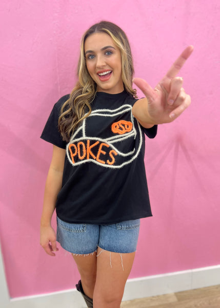 OSU POKES Black Stadium Oversized Tee