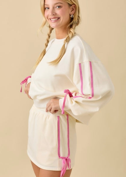 Hello Cuteness Cream & Pink 2 Pc Set
