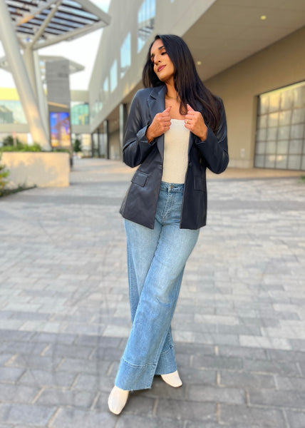 Olivia Wide Leg Medium Wash Denim