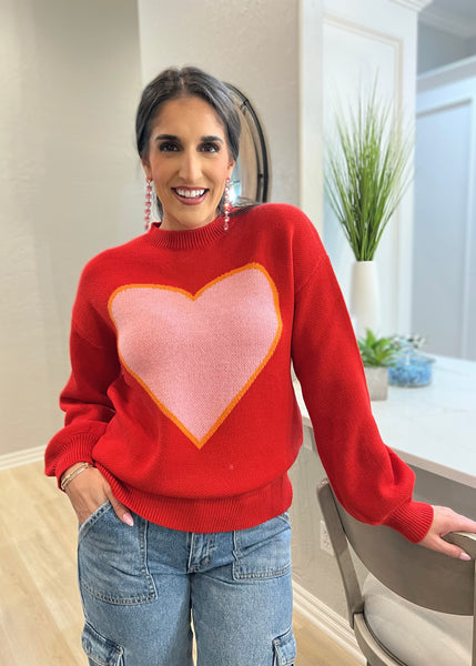 Heart It Red & Pink Heart Sweater