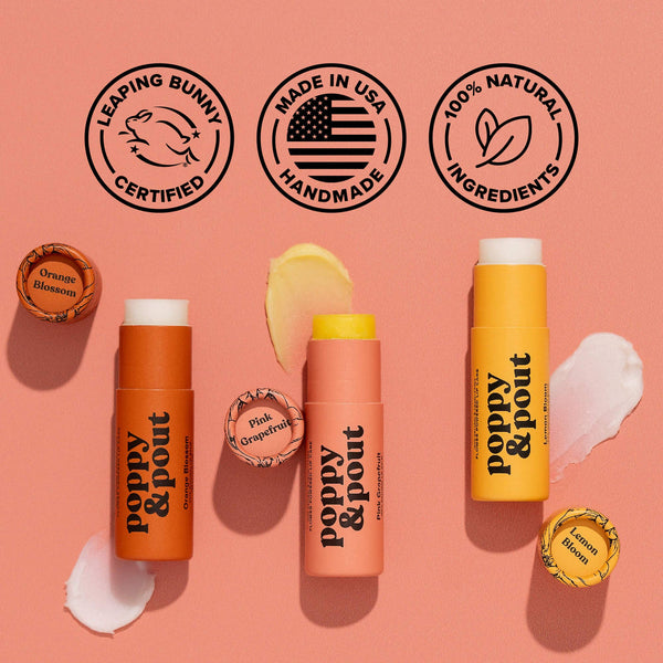 Poppy & Pout: Lip Balm, Pink Grapefruit