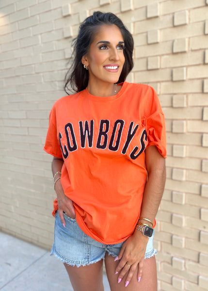 COWBOYS Orange Stadium Oversized Tee