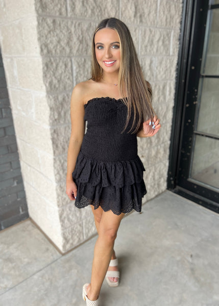 Plan To Be Different Black Strapless Mini Dress - Large