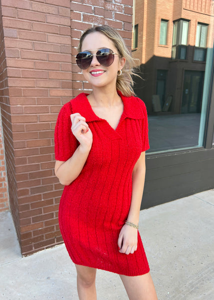 Just Feels Right Ribbed Mini Sweater Dress