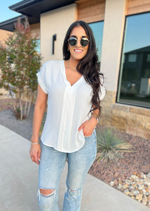 If You Don't Love Me White V Neck Summer Top