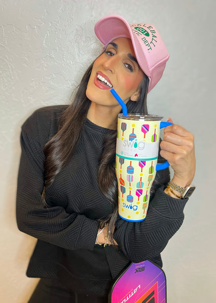 "Pickleball" Pink Trucker Hat