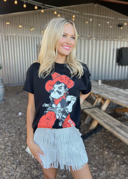 PiSTOL PETE Black Stadium Oversized Tee