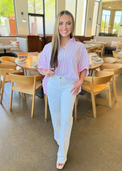 Landry White High Rise Wide Leg Denim
