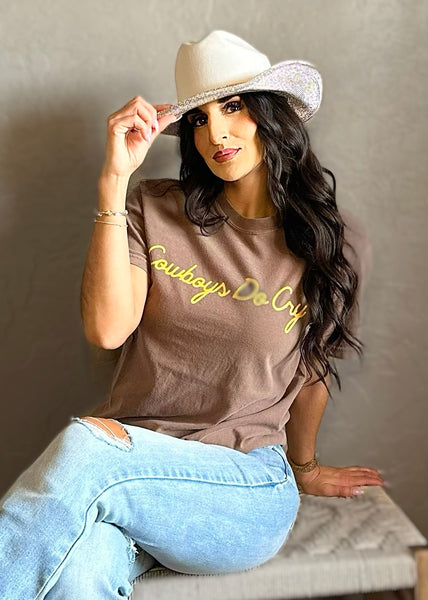 Rhinestone Trim Ivory Cowgirl Hat