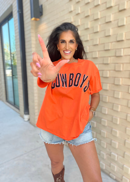 COWBOYS Orange Stadium Oversized Tee
