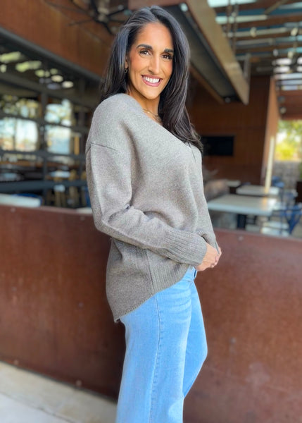 Might Be Today Field Grey Cardigan - MEDIUM
