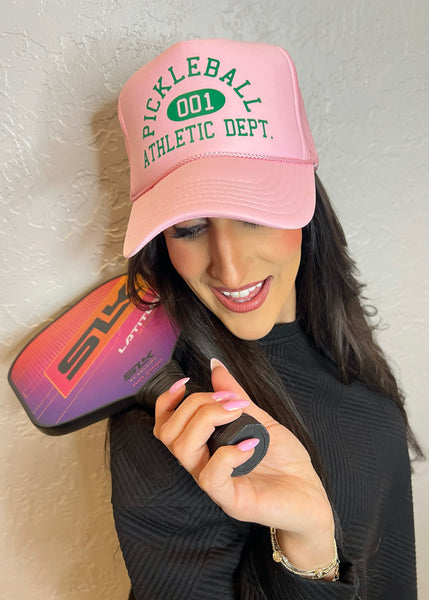 "Pickleball" Pink Trucker Hat