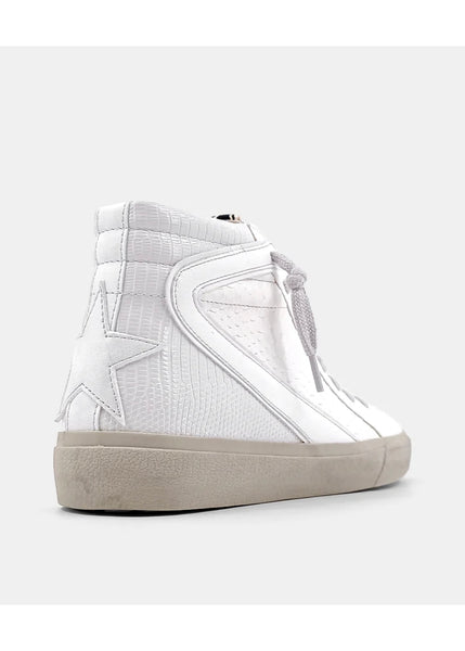 Shu Shop Rooney White Snake High Top Sneakers