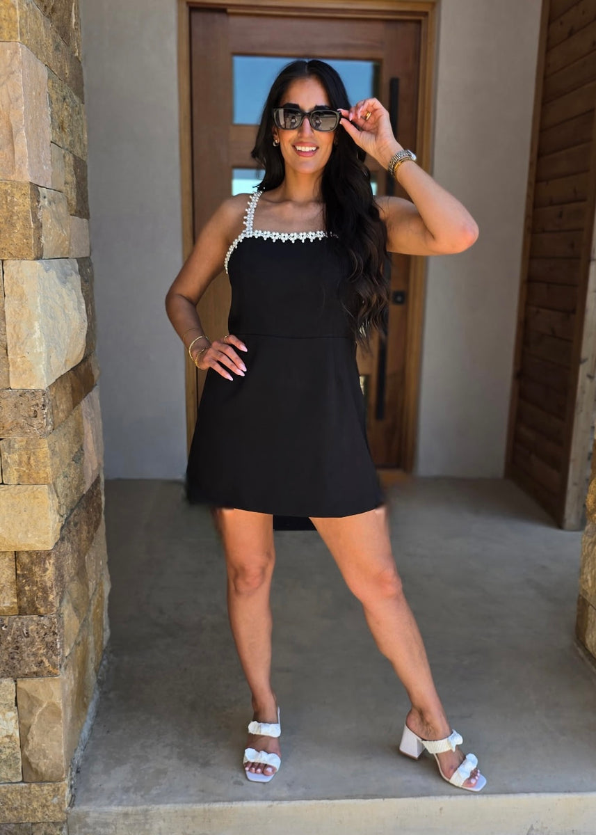 Summing Up Sophistication Black Romper Mini Dress – Pink Attitude Boutique