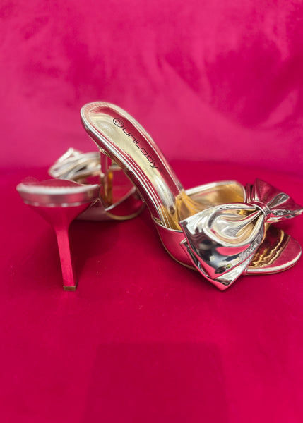 Christine Bow Detail Rose Gold Heel