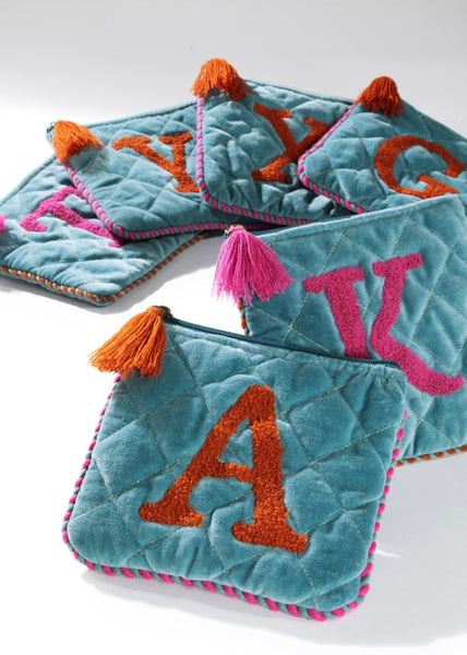 Initial Velveteen Pouch - Y