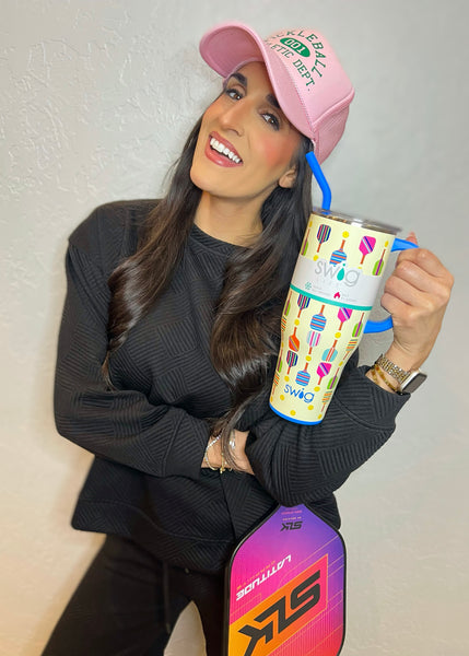 "Pickleball" Pink Trucker Hat