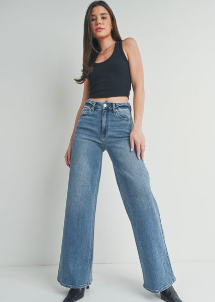 Nora High Rise Wide Leg Denim - SIZE 31