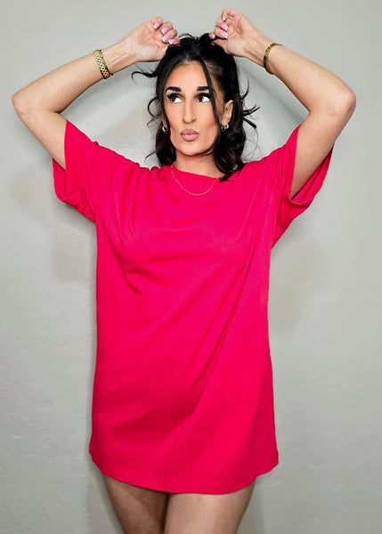 Comfy As Can Be Red T-Shirt Dress
