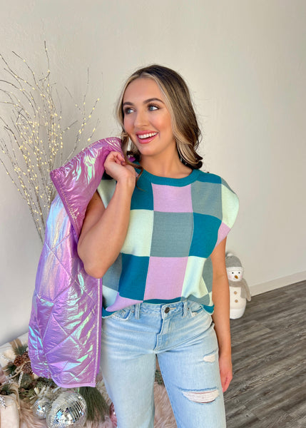 Winter Lovin Shiny Lilac Lightweight Quilted Puffer Jacket