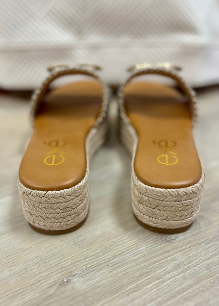 On The Boardwalk Neutral Slide Sandal