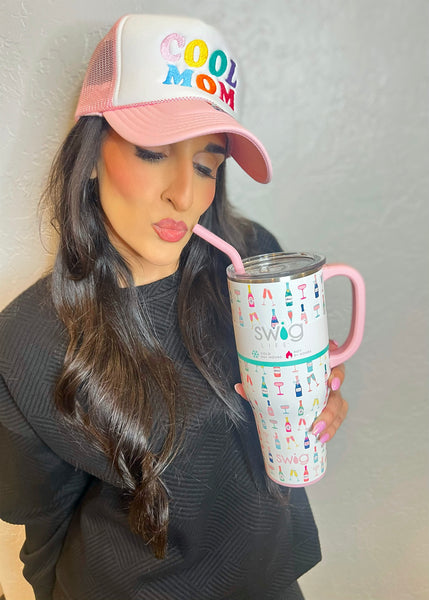 "Cool Mom" Trucker Hat - Pink
