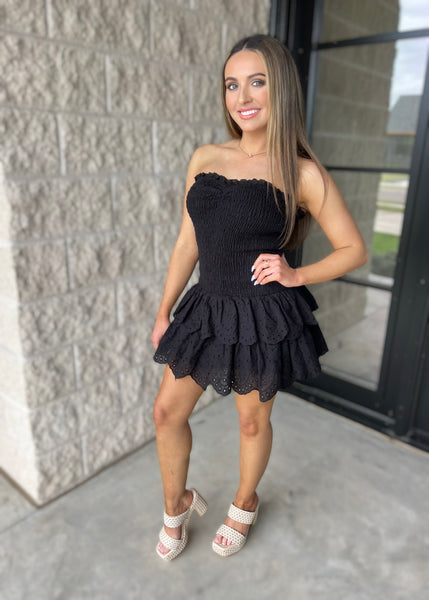 Plan To Be Different Black Strapless Mini Dress - Large