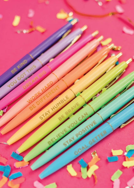 Pen Set - Motivational - Asst Colors - 10 Piece Set