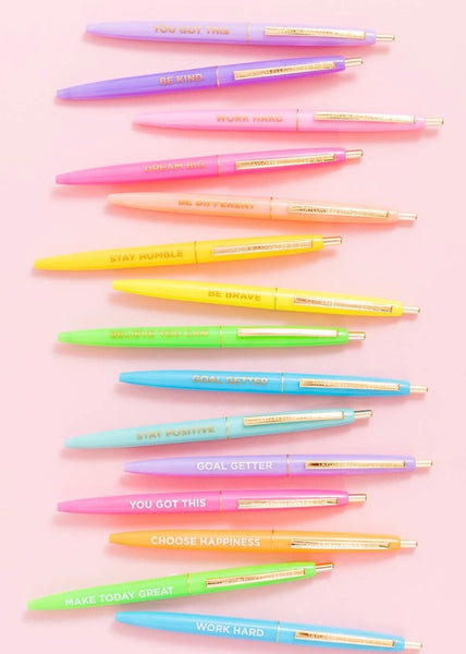 Pen Set - Motivational - Asst Colors - 10 Piece Set