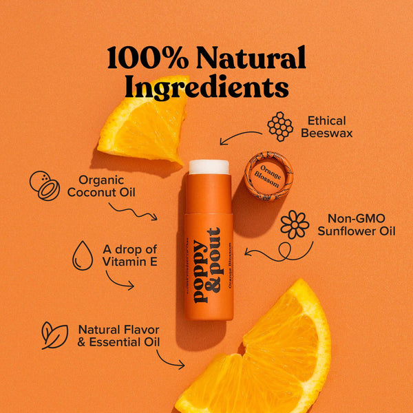 Poppy & Pout: Lip Balm, Orange Blossom