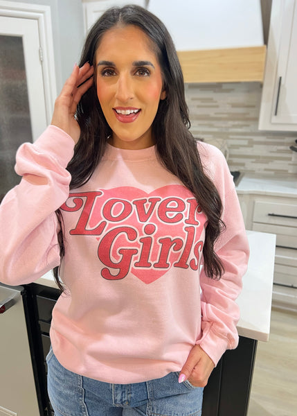 "Lover Girls" Graphic Pink Sweatshirt