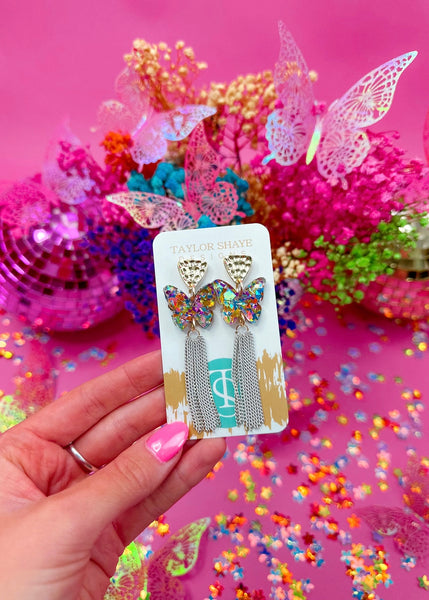 Pastel Confetti Butterfly Tassels