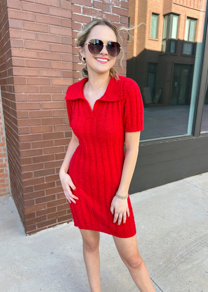 Just Feels Right Ribbed Mini Sweater Dress