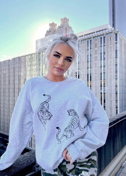 Tiger Gang Ash Crew Sweatshirt