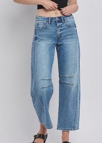 Tingle High Rise Barrel Jeans