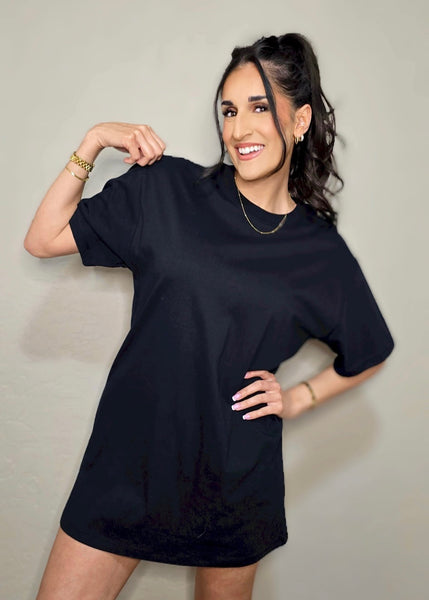 Comfy As Can Be Black T-Shirt Dress