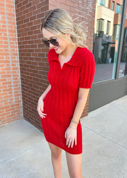 Just Feels Right Ribbed Mini Sweater Dress