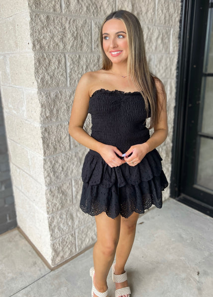 Plan To Be Different Black Strapless Mini Dress - Large