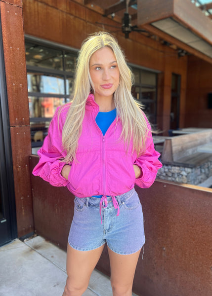 Summertime Vibes Pink Dye Denim Shorts