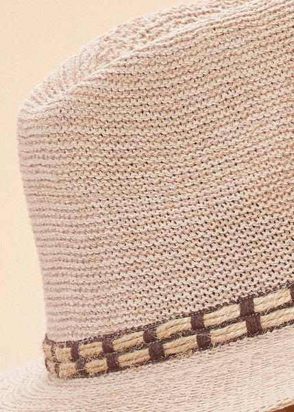 Natalie Hat - Natural with Rope Band