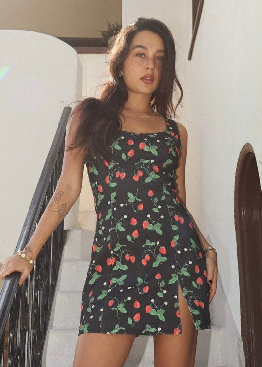 Strawberry Fields Mini Dress – Pink Attitude Boutique