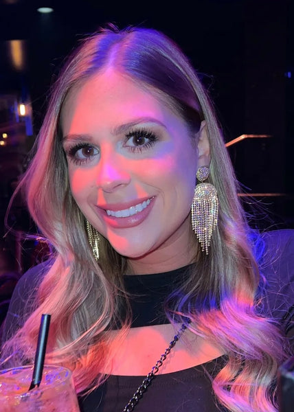 Chain Dazzle Drop Earrings - Iridescent