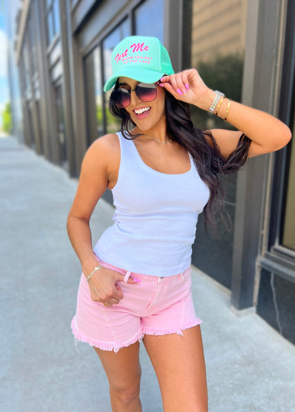 "Text Me When You Get To The Lake" Trucker Hat - Mint