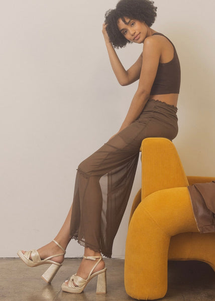 Zoey Knotted Band Gold Platform Heel