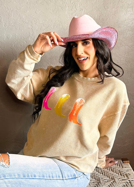 Rhinestone Trim Pink Cowgirl Hat