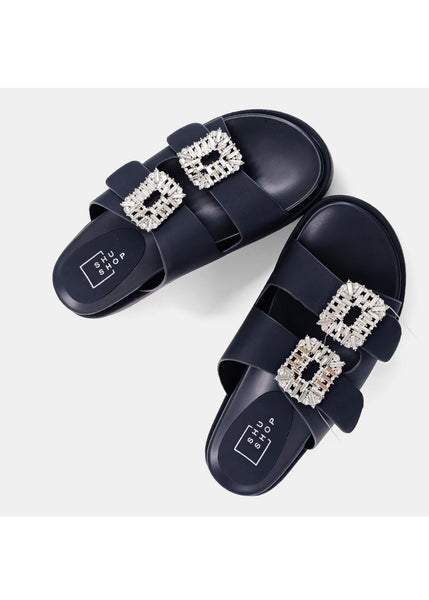 Shu Shop Lola Black Rhinestone Sandal