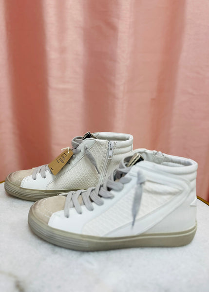 Shu Shop Rooney White Snake High Top Sneakers