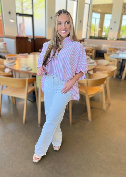 Landry White High Rise Wide Leg Denim
