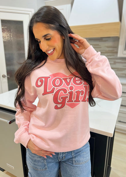 "Lover Girls" Graphic Pink Sweatshirt